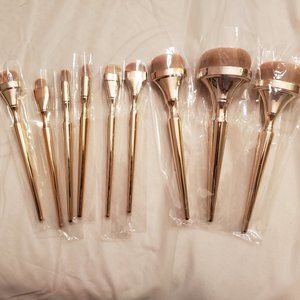 Rose Gold Makeup Brush Set